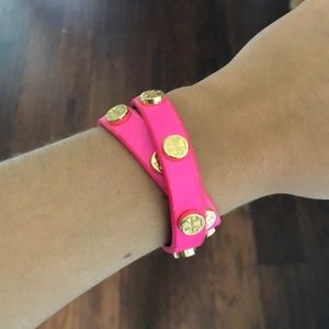 Hot Pink Tory Burch Wrap Bracelet